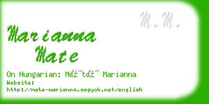 marianna mate business card